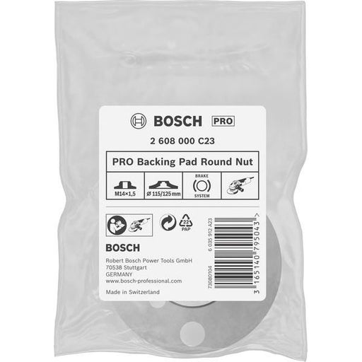Bosch - Mutter PRO Stützteller Round Nut, 2608000C23 M14, 115, 125 mm