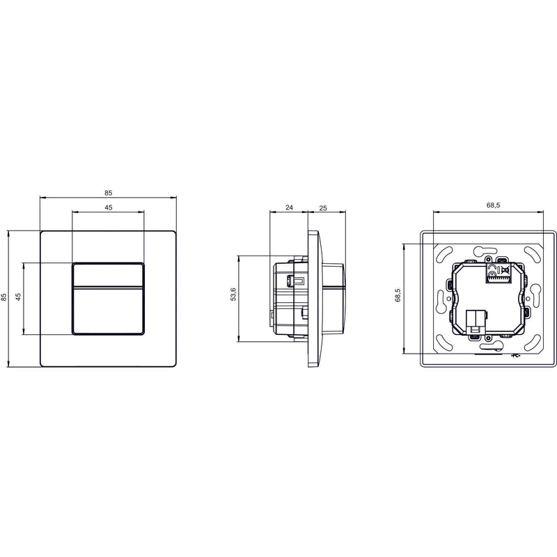 Theben - Bussystem-Bewegungsmelder Präsenzmelder P180 2.20 KNX UP WH − 1 Stück