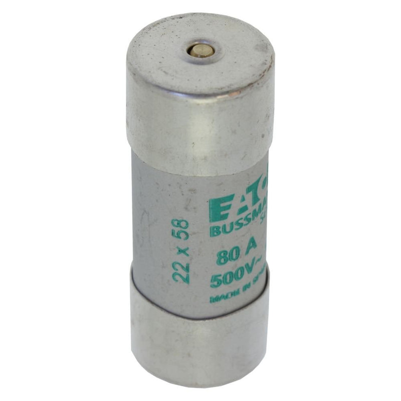 Eaton - Zylindrische Sicherung Sicherungseinsatz Nieders. CYL AM 22,#C22M80S 80A AC 500V 120kA − 10 Stück