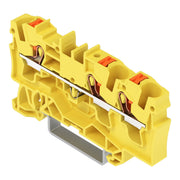 WAGO - Durchgangs-Reihenklemme 3L-Durchgangsklemme 2204-1306 4 qmm, ge − 50 Stück
