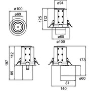 Brumberg Leuchten - Downlight/Strahler/Flutlicht LED-Einbaurichtstrahler 88742183DA 3000K