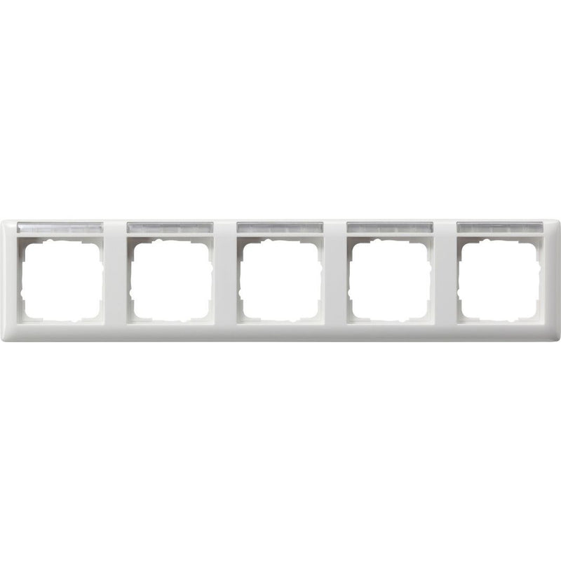 Gira - Abdeckrahmen 5-f.rw gl 109503 schriftf. waager