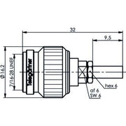Telegärtner - Koax-Steckverbinder TNC-Kabelstecker 50Ohm 100023739 cr/cr, G3 (RG178B/U)