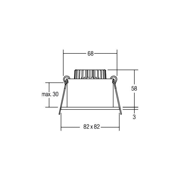 Brumberg Leuchten - Downlight/Strahler/Flutlicht LED-Einbauleuchte 38267073 2700K