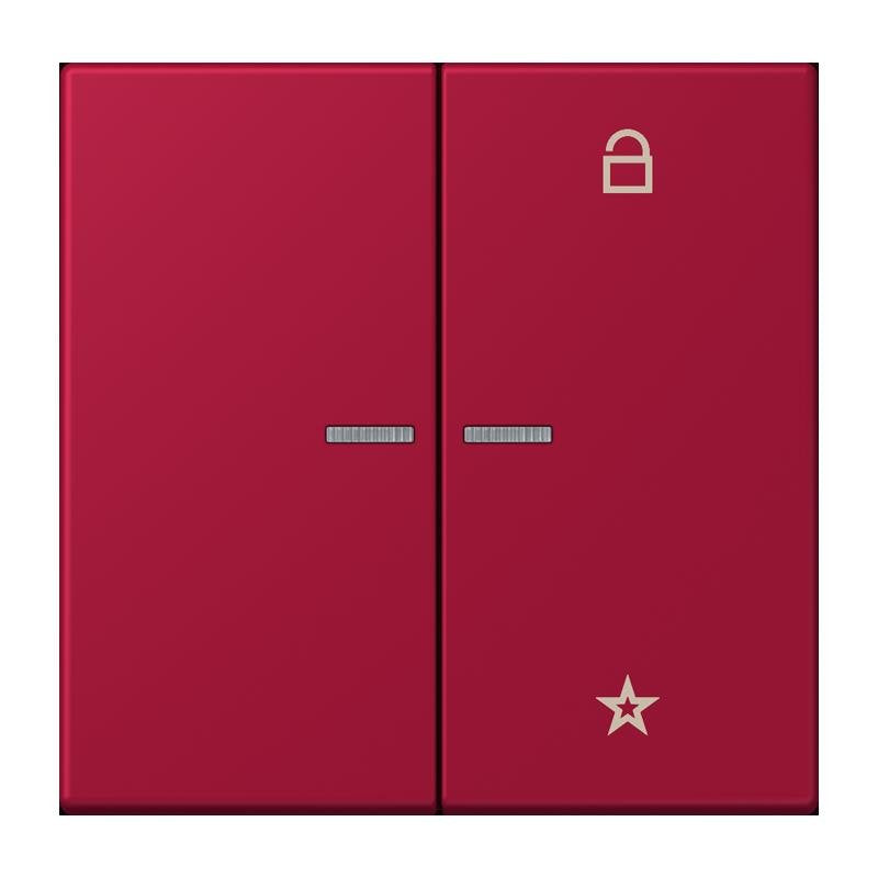 Jung - Bedienelement intelligent eNet Taster Universal 1f. FM LC 1701 229 rouge carmin (32100)
