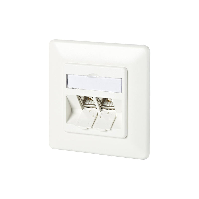 Metz Connect - Kommunikationsanschlussdose Kupfer Anschlussdose C6Amodul UP 130B11D21002-E 2Port 180 UP,rws − 10 Stück