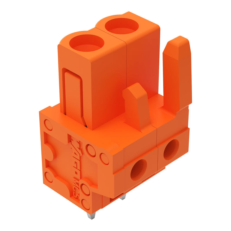 WAGO - Leiterplattensteckverbinder THT-Federleiste gerade 232-162 Maß 5,08mm,orange − 100 Stück