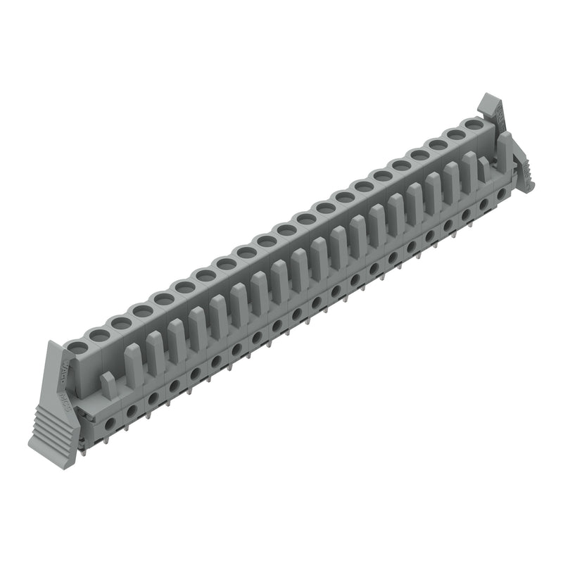 WAGO - Leiterplattensteckverbinder THT-Federleiste gerade 232-151/039-000 Rastermaß 5mm,grau − 10 Stück