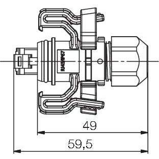 Weidmüller - Modularer Steckverbinder Steckergehäuse IE-P-IP67 inkl.RJ45 Stecker