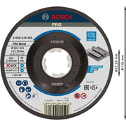 Bosch - Trenn-/Schleifscheibe PRO Metal X-Lock 2608619256 Trennscheibe 115 x − 25 Stück
