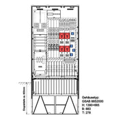 GSAB Elektrotechnik - Zähler-Komplettschrank Festplatzsäule 22.88.1P11Sy4LSL00 m. Sammelsch.,5-p