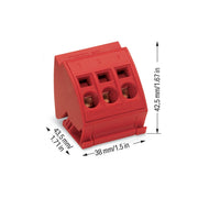 WAGO - Sammelschienenklemme Sammelschienenblock 812-113 16qmm rot − 12 Stück