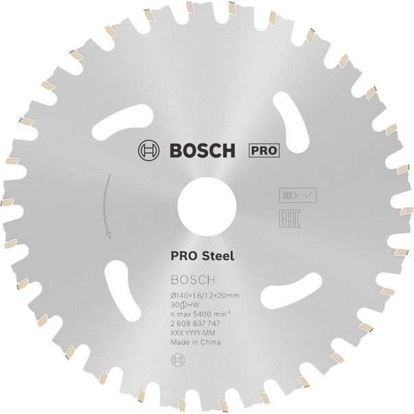 Bosch - Kreissägeblatt PRO Steel cordless 2608837747 Kreissägeblatt 140 x