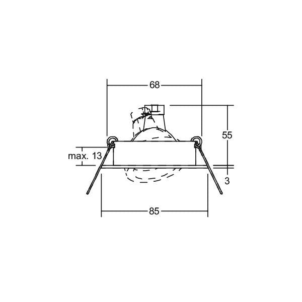 Brumberg Leuchten - Downlight/Strahler/Flutlicht EB-Downlight 3261.07 50W GX5,3 ws