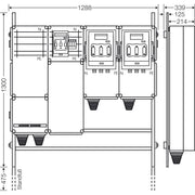 Hensel - Verteilerschrank für Energieversorgung Ladeverteiler Mi EV 140kW 2001 f.2 Abgänge a 140kW