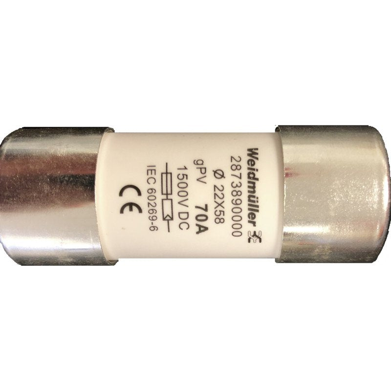 Weidmüller - Zubehör/Ersatzteile für elektrische Sicherungen/Sicherungshalter Sicherung gPV 70A FUSE WSFL#2873890000 − 10 Stück