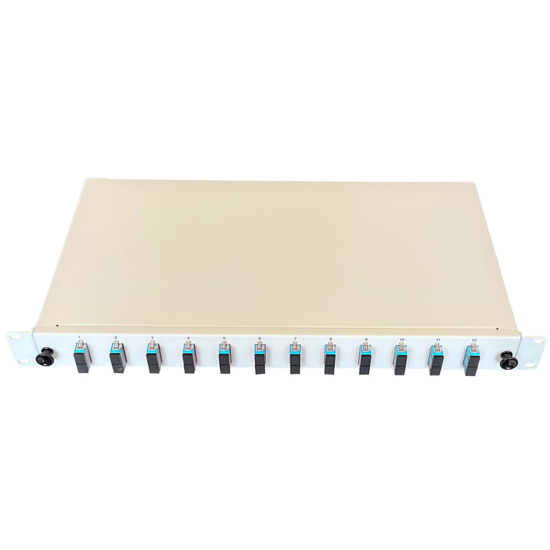 Paschke - Patchpanel LWL Spleissbox ausziehbar 19" 443705AQ-12SA 12xSCd OM3 AQUA