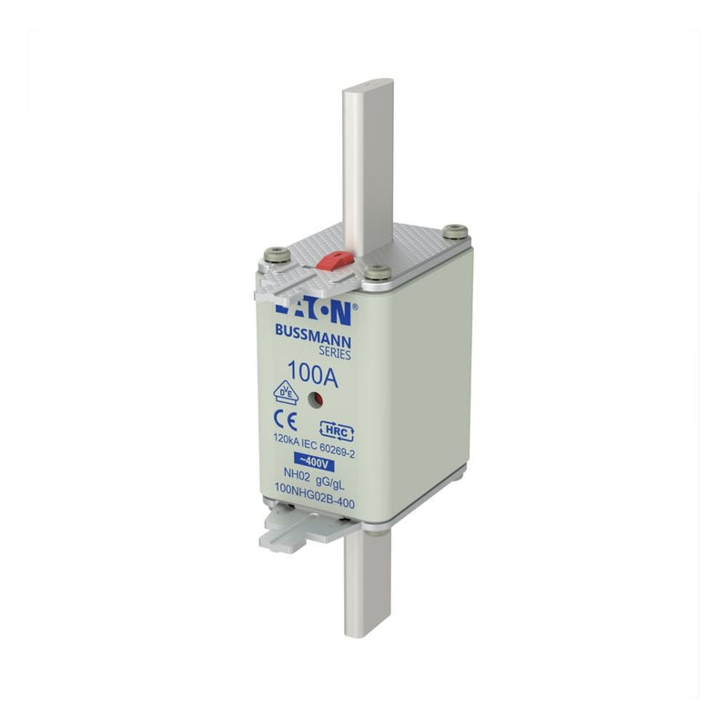 Eaton - Messersicherung Sicherungseinsatz Nieders. 100NHG02B-400 100A AC 400V 120kA − 3 Stück