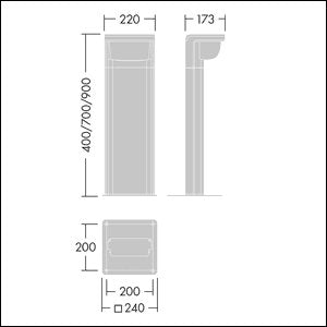 Thorn - Wegeleuchte LED - Poller RAB 1L35 - #96631807 3000K