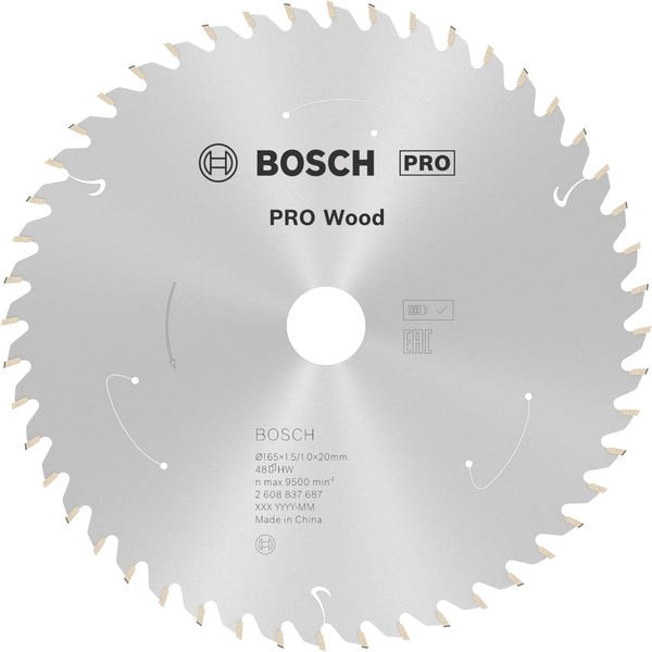 Bosch - Kreissägeblatt PRO Wood cordless 2608837687 Kreissägeblatt 165 x