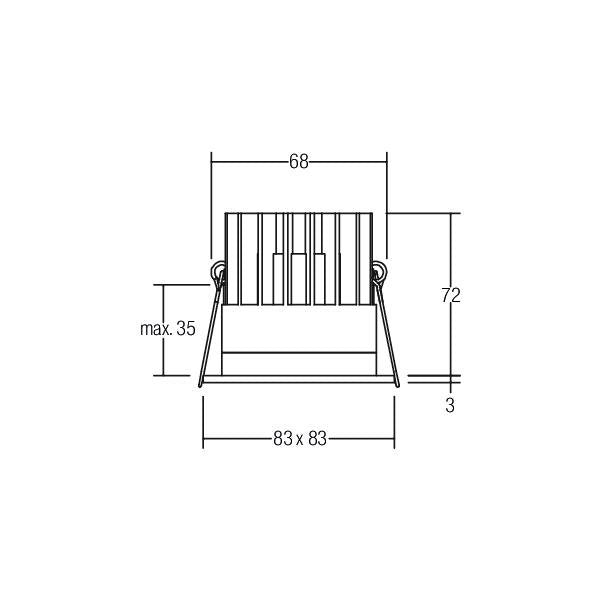 Brumberg Leuchten - Downlight/Strahler/Flutlicht LED-Einbaudownlight 350 mA 12036403DW 3000-1800K