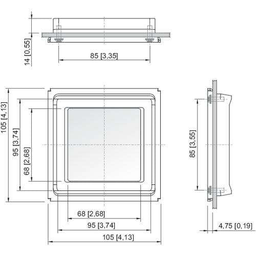 Stahl - Zubehör/Ersatzteile für Niederspannungs-Schalttechnik Kalotte 95x95 verp. 8603A0028-310#155947 8603A0028-31-0