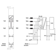 WAGO - Feldbus, Dez. Peripherie - Kommunikations-Modul Serielle Schnittstelle 750-653/025-018 RS-485