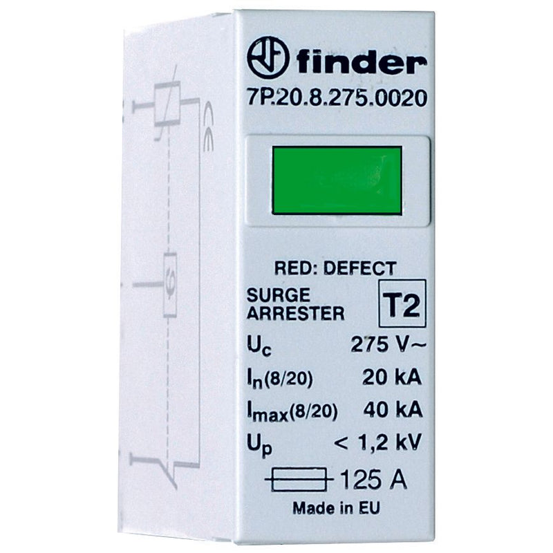 Finder - Überspannungsableiter für Energietechnik/Stromversorgung Ersatzmodul 7P.20.8.275.0020