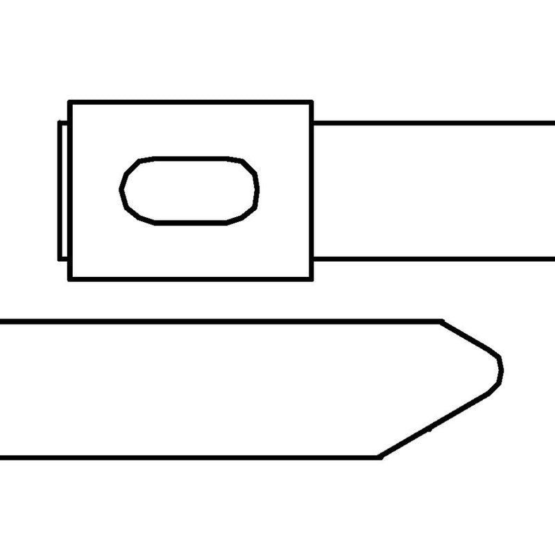 HellermannTyton - Kabelbinder MBT8S-316-SS-NA-C1 4,6x201 edelstahl − 100 Stück