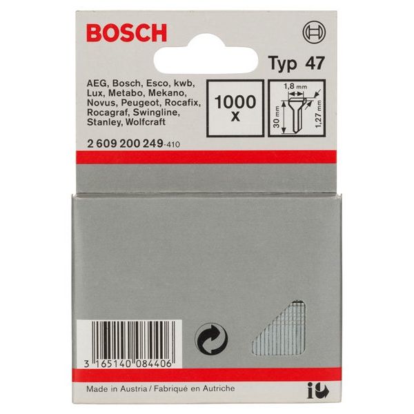 Bosch - Nagel für Nagelgerät Tackernagel Typ 47, 1,8 x 2609200249 1,27 x 30 mm