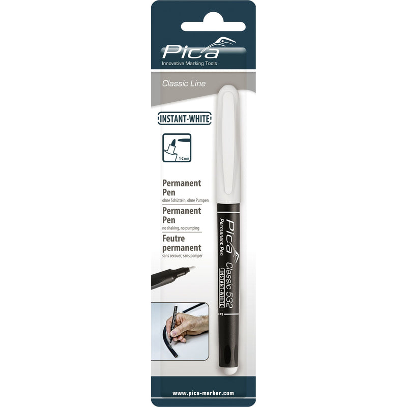 Pica-Marker - Markierungsstift Permanent Pen 532/52 1-2mm, INSTANT WHITE