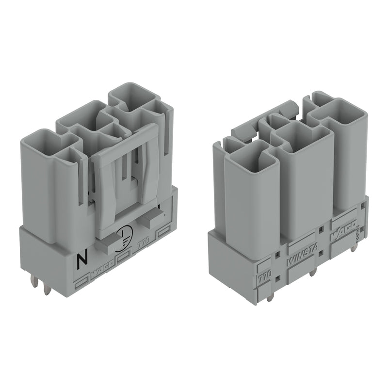 WAGO - Leiterplattensteckverbinder Stecker für Leiterplatten 770-853/060-000 3-polig,grau − 100 Stück