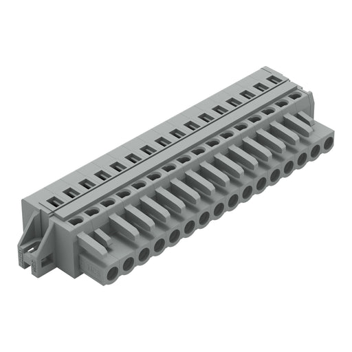 WAGO - Kabelsteckverbinder für Leiterplattensteckverbinder 1-Leiter-Federleiste 231-116/027-000 CAGECLAMP,2,5 mm²,gr − 10 Stück