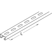 PohlCon (Puk) - Stiel/Profilschiene Profilschiene gelocht KHA 7-02S 40/22X1,5