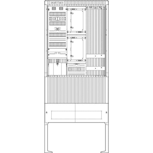 ABN - Zähler-Komplettschrank Zähleranschlusssäule SZ207ZL2506A 2 ZPAPZ Leerpl. 5pol