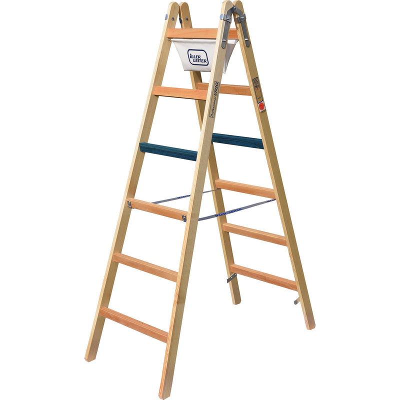 ILLER-LEITER - Sprossenleiter Breitsprossenstehleiter 1107-7 Professional 2x7 Sp.