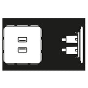 Jung - Multifunktions-Anschlussdose Multimediadose 2 x USB MA CD 1153 WW alpinweiß