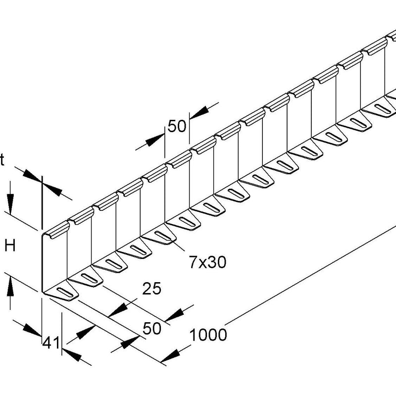 Niedax - Trennwand für Kabeltragsystem Trennsteg RTSQF 110-1.5/1000 S 108x1000mm