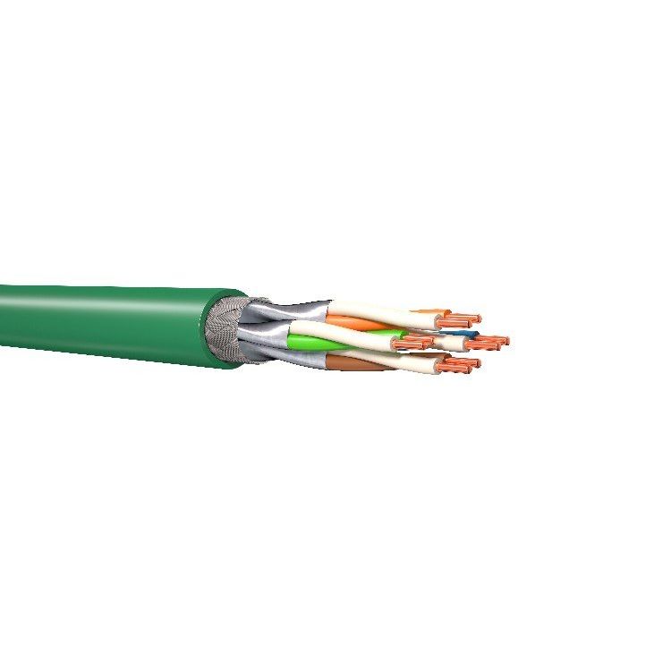 KERPEN DATACOM - Daten- und Kommunikationskabel MegaLine F10-130 Kat. 7A, F10-130-B2ca-T1000 4P S/FTP AWG22 ge/gn − 1000 Meter