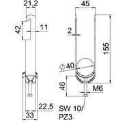 OBO Bettermann - Bügelschelle BS-W2-M-40 FT 2-fach − 25 Stück