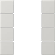 Jung - Abdeckung/Bedienelement für Installationsschalterprogramme Tastensatz, 4fach LS 504 TSA LG komplett − 1 Stück