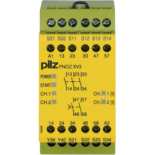 Pilz - Gerät zur Überwachung von sicherheitsgerichteten Stromkreisen Not-Aus-Schaltgerät PNOZ XV3 #774544 0.5/24DC3n/o2n/otfix