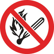 HellermannTyton - Warn-/Hinweisschild Etikett PS5-C-150-WH (10) Feuer, Rauchen verb. − 10 Stück