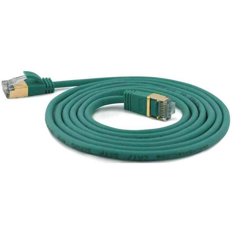 Wantec - Patchkabel Kupfer SSTP-Patchkabel Cat.6A gn 7211 gn 0,1m 0,1m Steck. 4mm