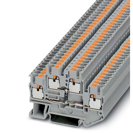 Phoenix Contact - Bauelement-Reihenklemme Durchgangsreihenklemme PTTB 2,5-DIO/U-O 0,14-4qmm, 5,2mm, gr − 50 Stück