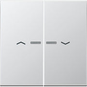 Jung - Abdeckung/Bedienelement für Installationsschalterprogramme Wippe Symbole/Lichtl.alu AL 2995 KO5P für Taster