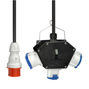 Walther Werke - CEE-Steckdosen-Kombination (IEC 60309) Vollgummi X-BoxX 64X4902 16A, 3 CEE-Abgänge