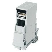 Telegärtner - Modularer Steckverbinder STX Tragschienen-Verbinder 100007441 mit USB-Kupplung 3.0