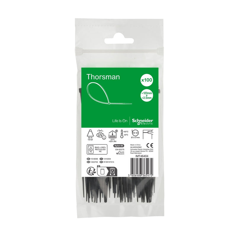 Schneider Electric - Kabelbinder Thorsman IMT46404 120x2,5mm VPE=100Stk