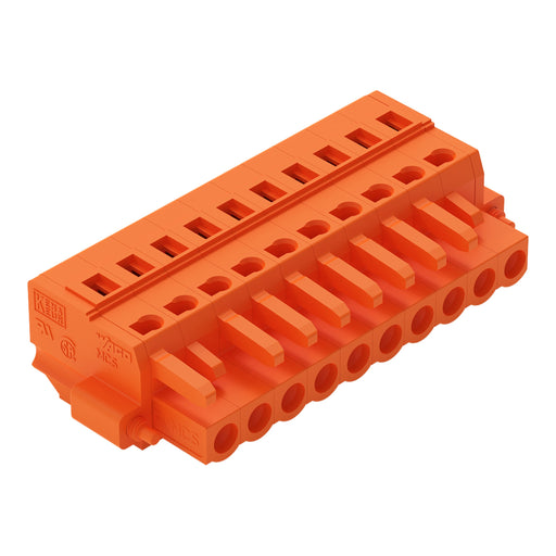 WAGO - Kabelsteckverbinder für Leiterplattensteckverbinder 1-Leiter-Federleiste 231-310/107-000 CAGECLAMP,2,5mm²,or − 25 Stück